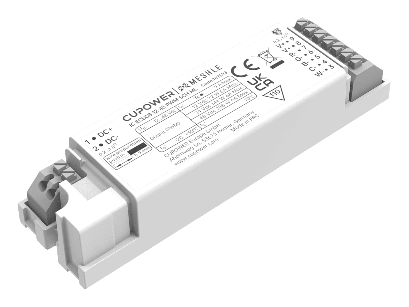 DC wireless to 5CH PWM control
